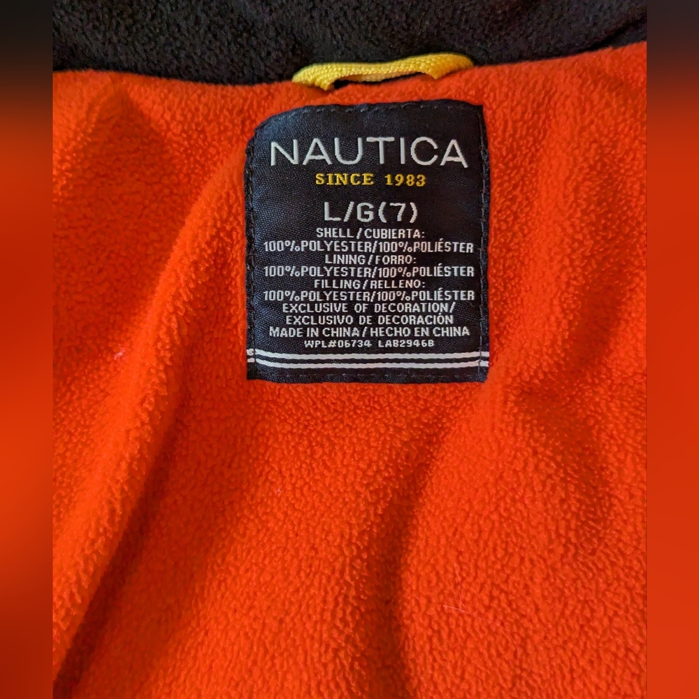 Nautica Youth Fleece Lined Puffer Jacket Size L (7) - Picture 6 of 7